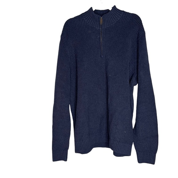 Duluth Sweater Mens 2XL Blue Quarter Zip Long Sleeve Pullover Sweater. - Picture 1 of 6
